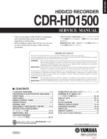 Yamaha CDRHD-1500 - Service Manual